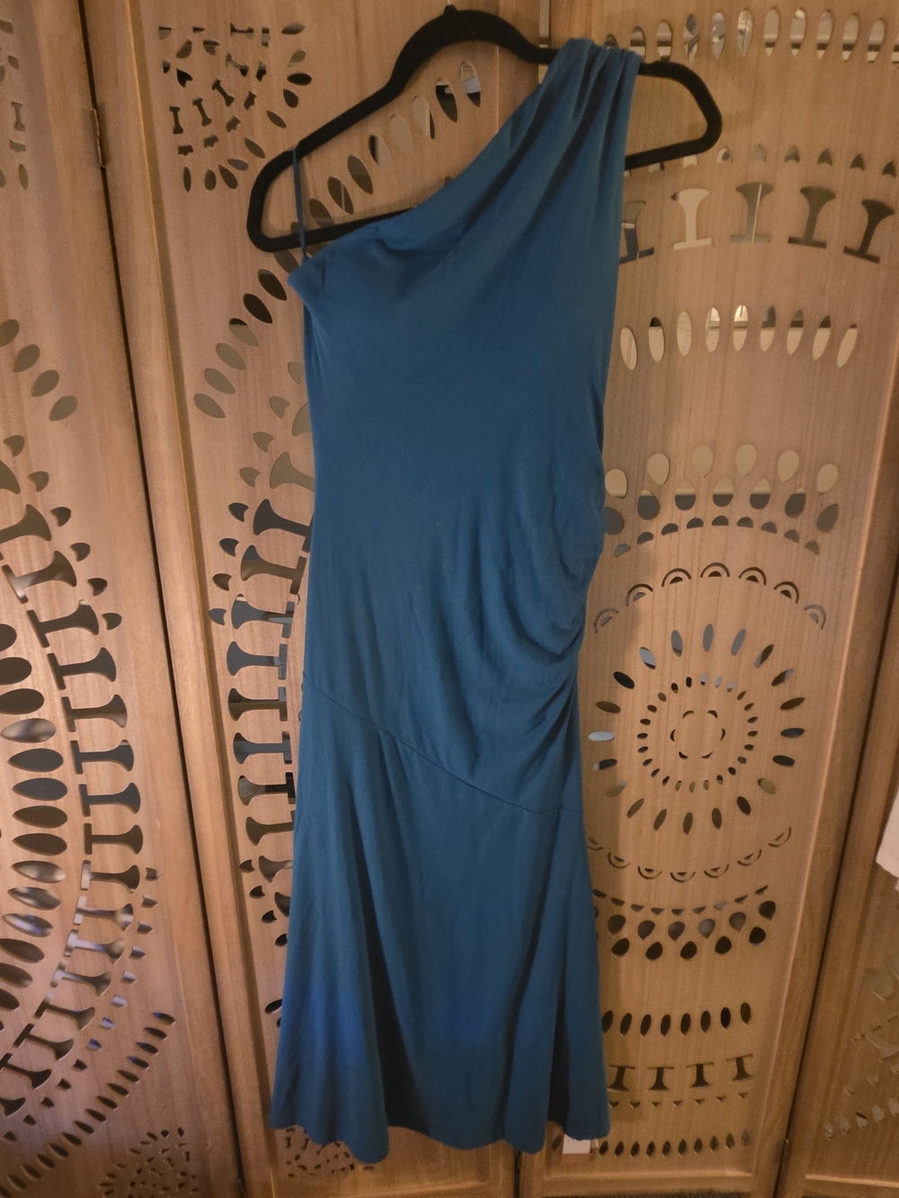 OGL One-Shoulder Teal Dress - Picture 2 of 6